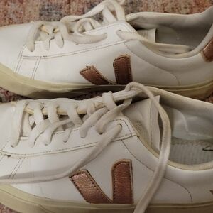 VEJA Esplar White Leather Logo Sneakers Women’s Size 6